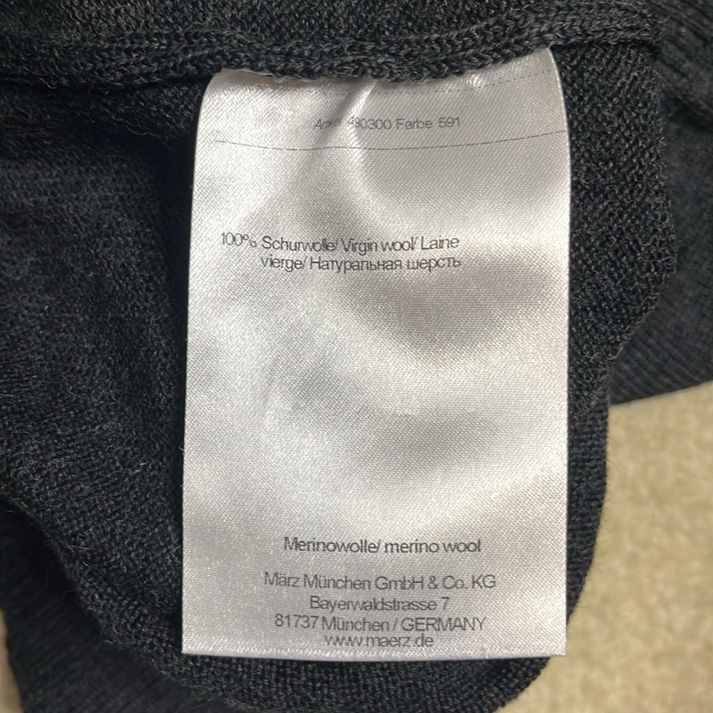 ⭐️ Marz dark grey merino wool sweater- size 52 (see measurements in description) - Picture 9 of 13